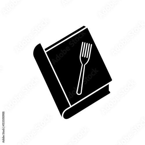 recipe book icon on white background  .svg