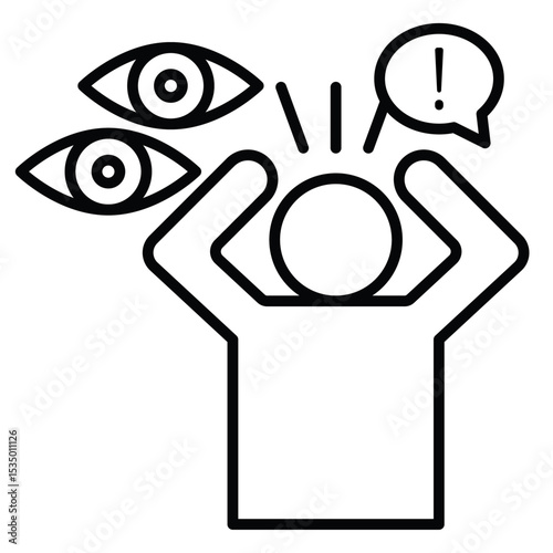 Paranoia icon simple flat icon vector symbol