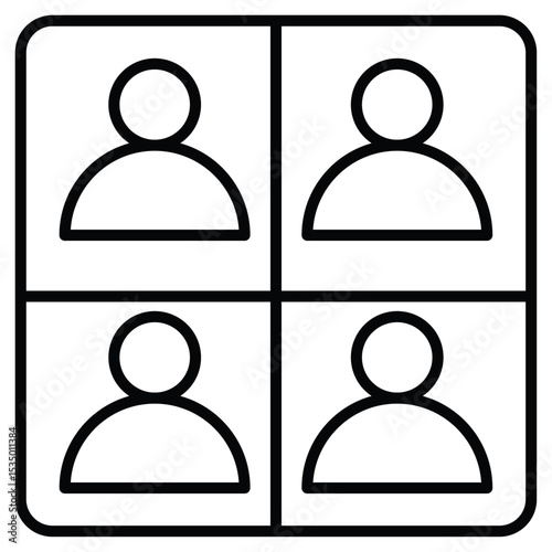 People segmentation icon simple flat icon vector symbol