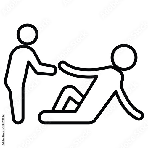 Person help someone icon simple flat icon vector symbol