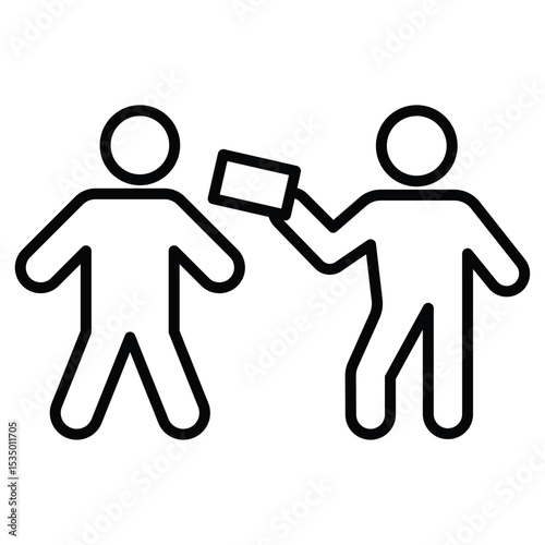 Police officer giving fine icon simple flat icon vector symbol