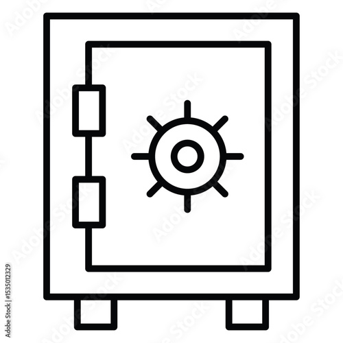 Safe vault box icon simple flat icon vector symbol