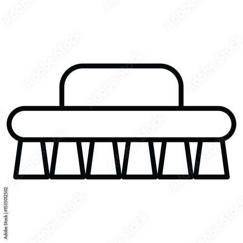 Scrubbing brush icon simple flat icon vector symbol