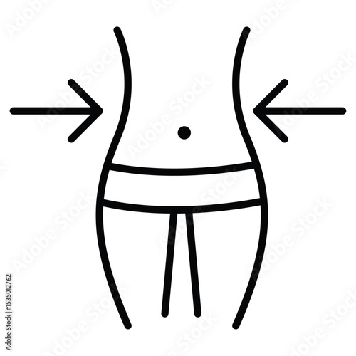 Slim, weight loss icon simple flat icon vector symbol