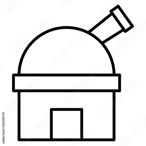 Space observatory icon simple flat icon vector symbol