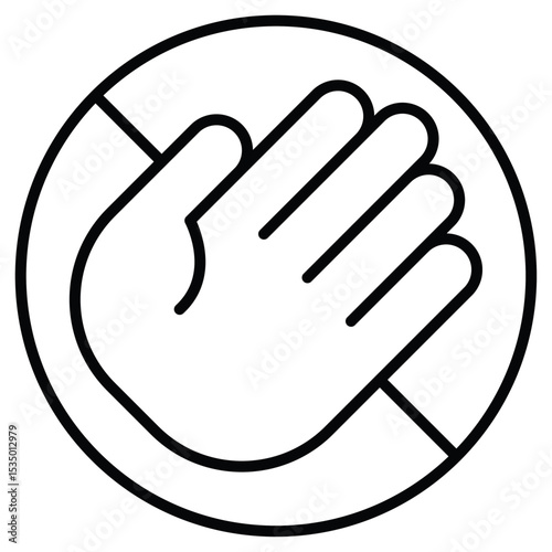 Stop violence icon simple flat icon vector symbol