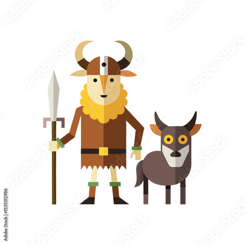 Minimal Goat and Sheep icon vector illustration