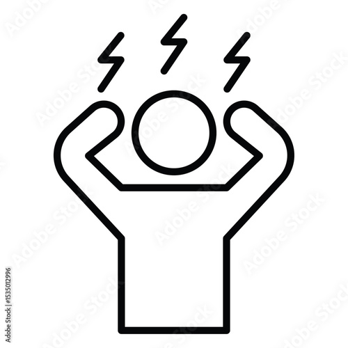 Stress icon simple flat icon vector symbol