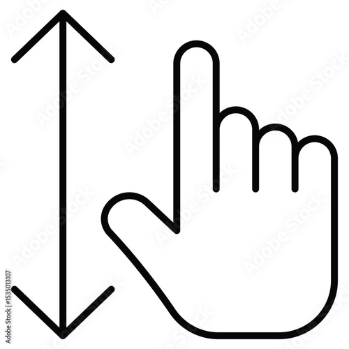 Swipe up and down icon simple flat icon vector symbol
