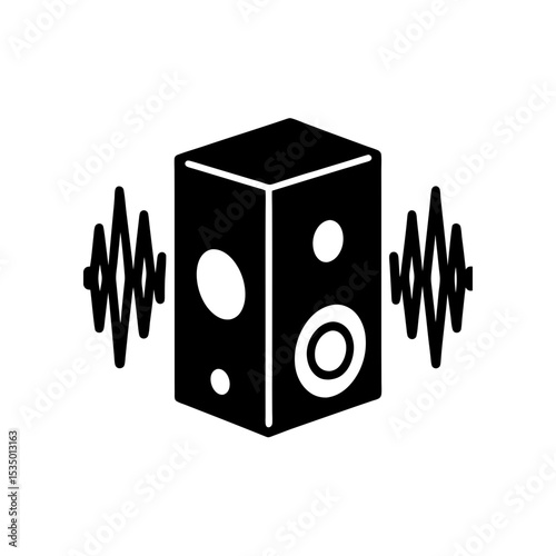 speaker with soundwaves icon on white background  .svg