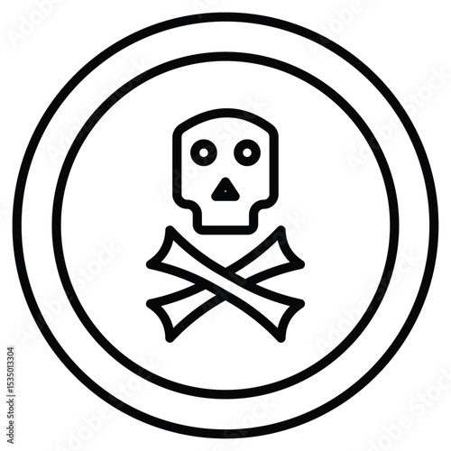 Toxic product icon simple flat icon vector symbol