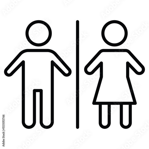 wc toilet door plate icon simple flat icon vector symbol