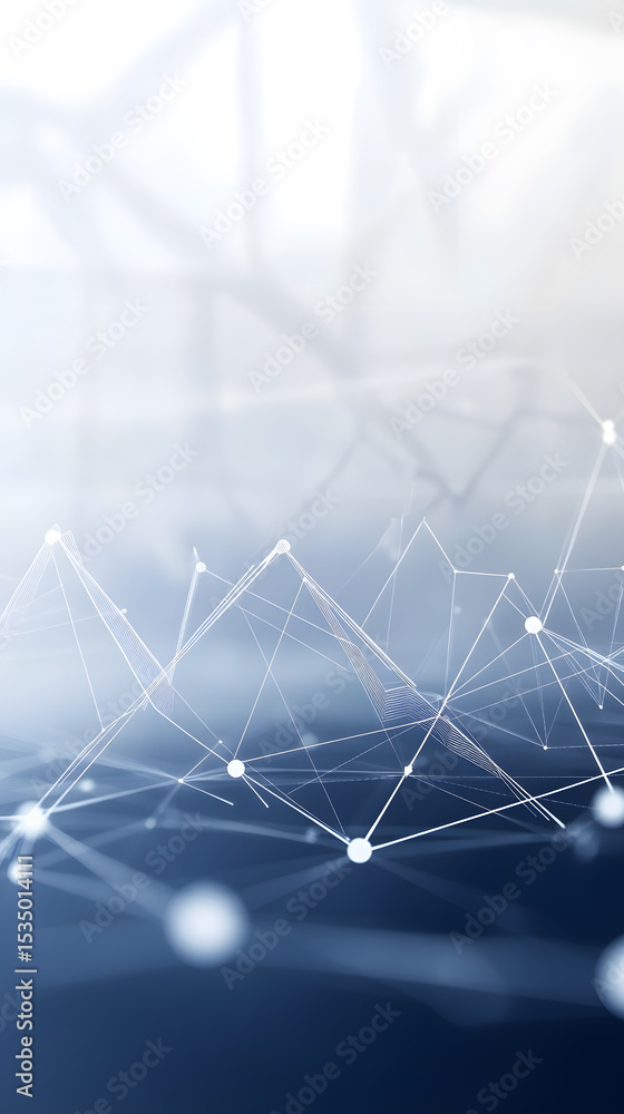 Obraz premium Abstract Geometric Network with Interconnected Nodes and Lines