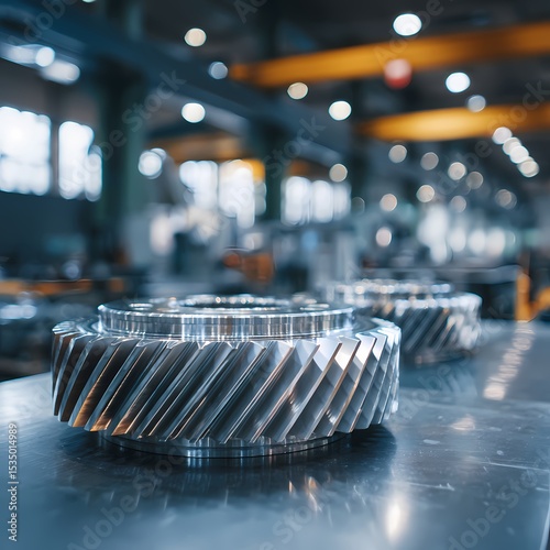 Precision Machinery Components in Industrial Manufacturing Facility