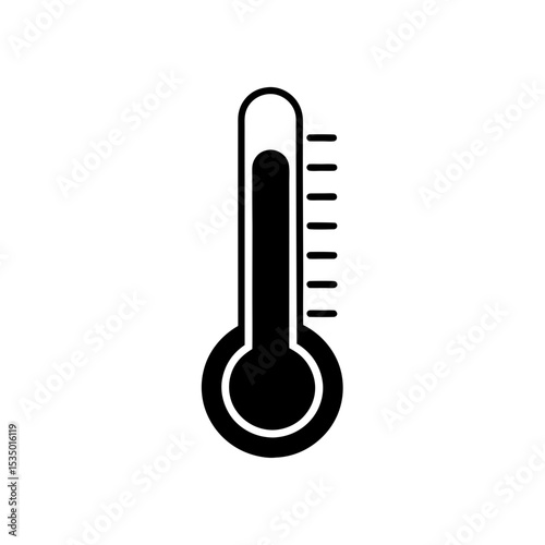 thermometer icon on white background  .svg