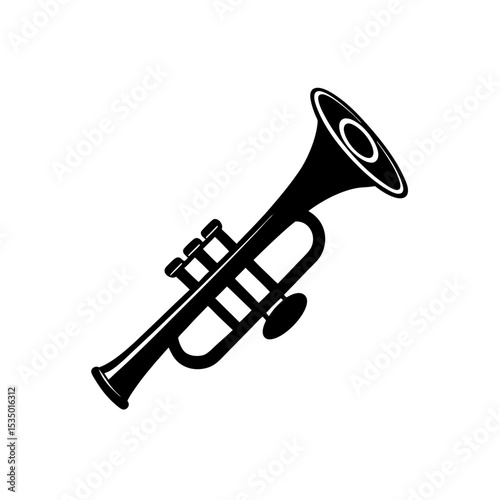 trumpet icon on white background  .svg