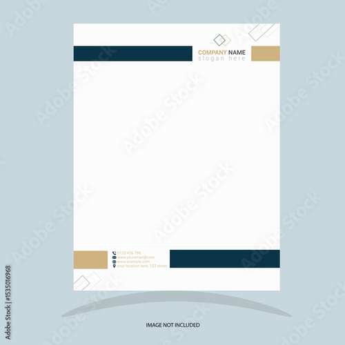 Premium Quality blue and golden Business Letterhead design