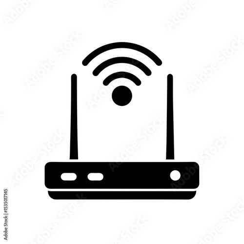wi fi router icon on white background  .svg
