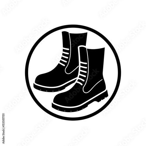 work boots icon on white background  .svg
