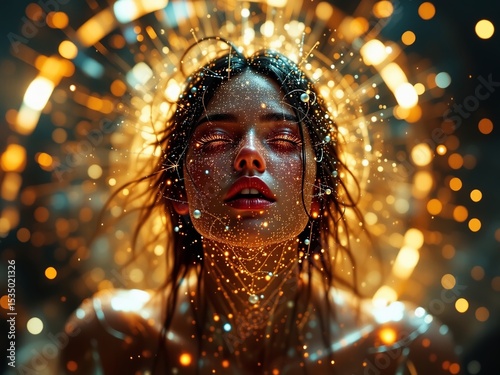 Sparkling Celestial Burst: Close-up