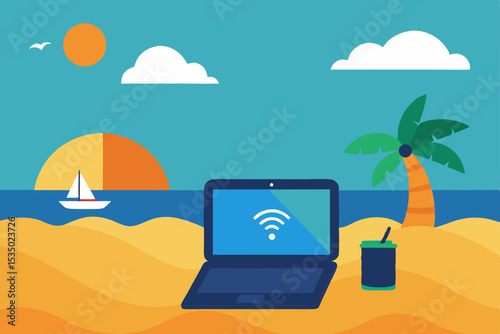 Beachside Work Laptop, Wifi, and Tropical Paradise