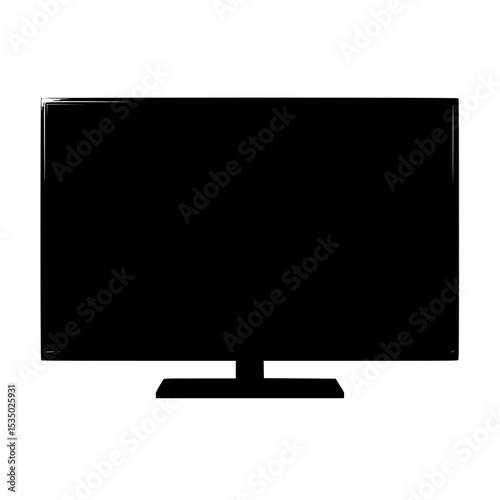 Blank television screen in modern flat design style  