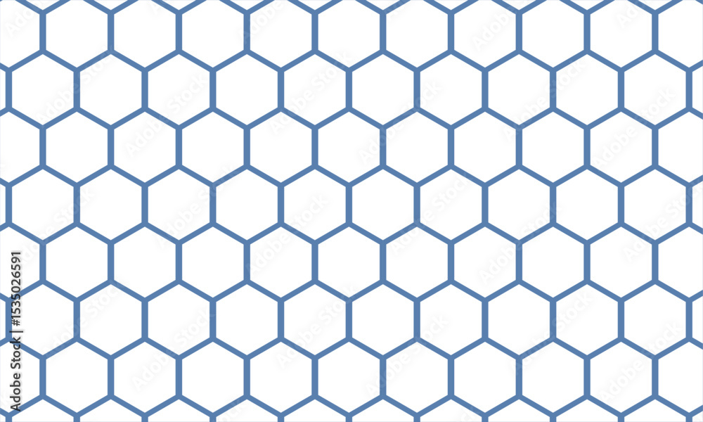 abstract blue colour geometric hexagon honeycomb pattern, Vector Illustration. with white background.