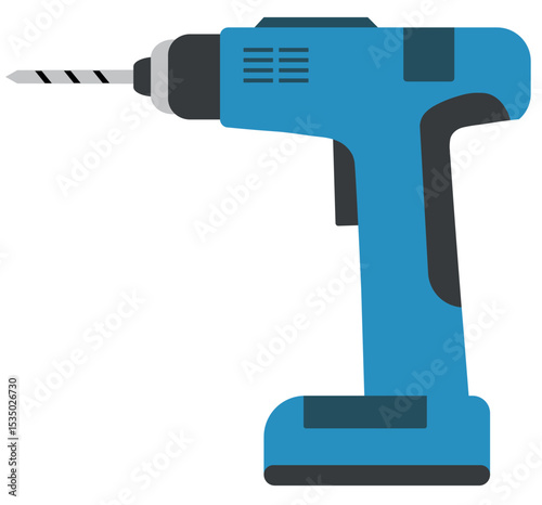 electric drill isolated on white background