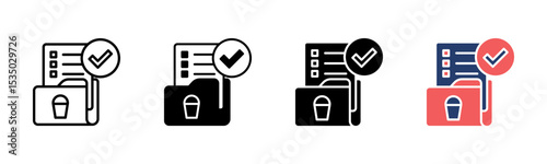 Task Checklist icon sheet multiple style collection
