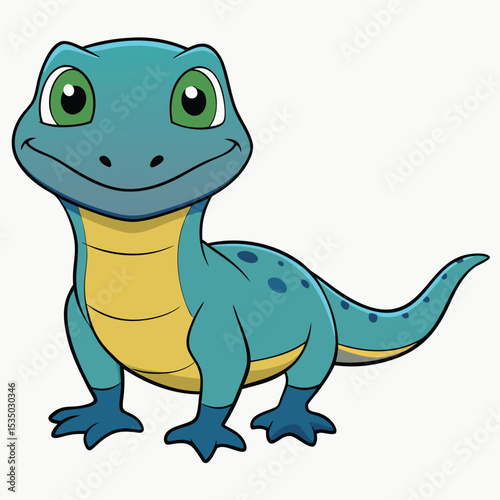 Monitor Lizard white background