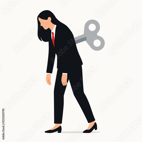 vector exhausted worker needs recharge