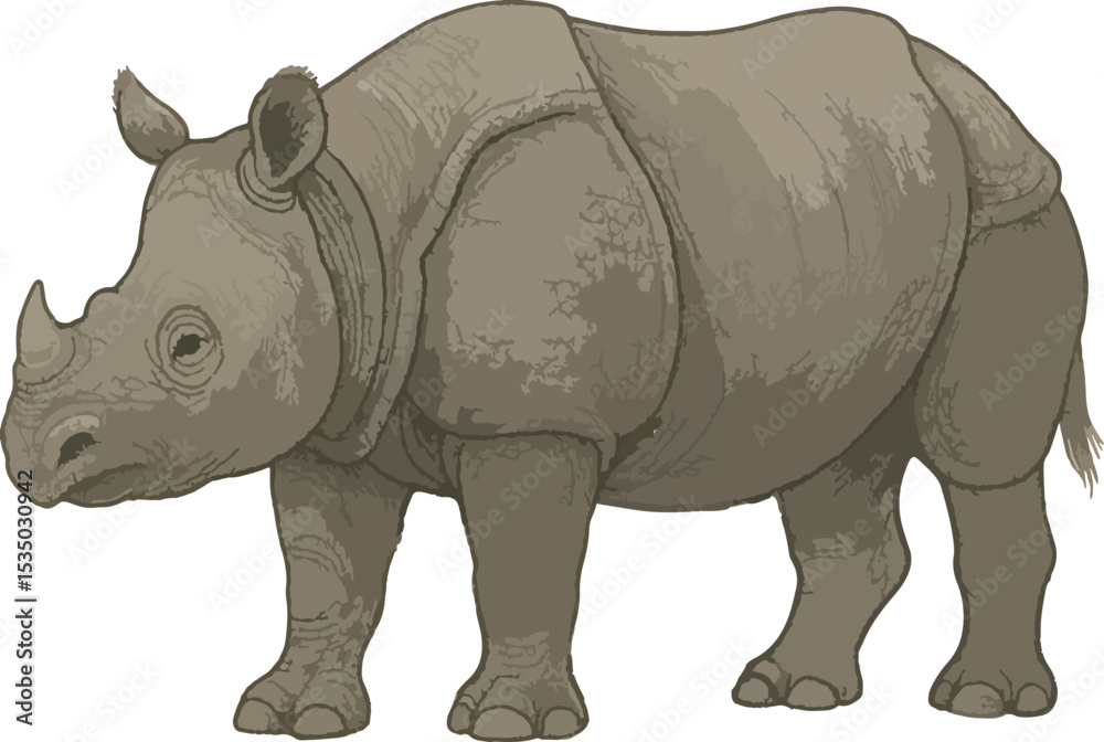 Fototapeta premium Rhinoceros sondaicus