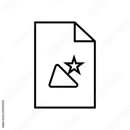 Black and White Passport Icon Representing International Travel