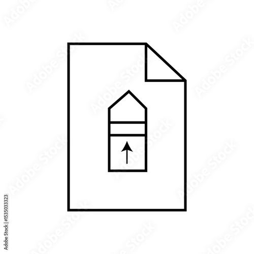 Favorite icon. Bookmark symbol. Paper star sign.