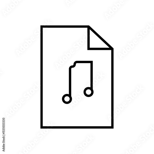 folder music vector icon 