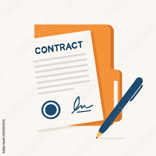 contract signature manager vector