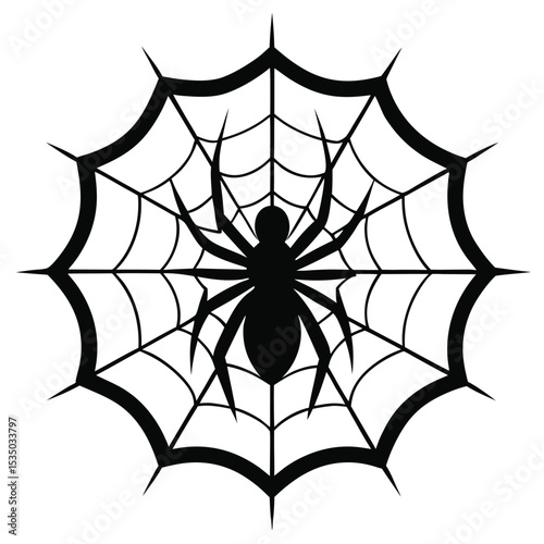 Digital Illustration of Four Spiderwebs Intricate Designs with Black Red Green and Blue