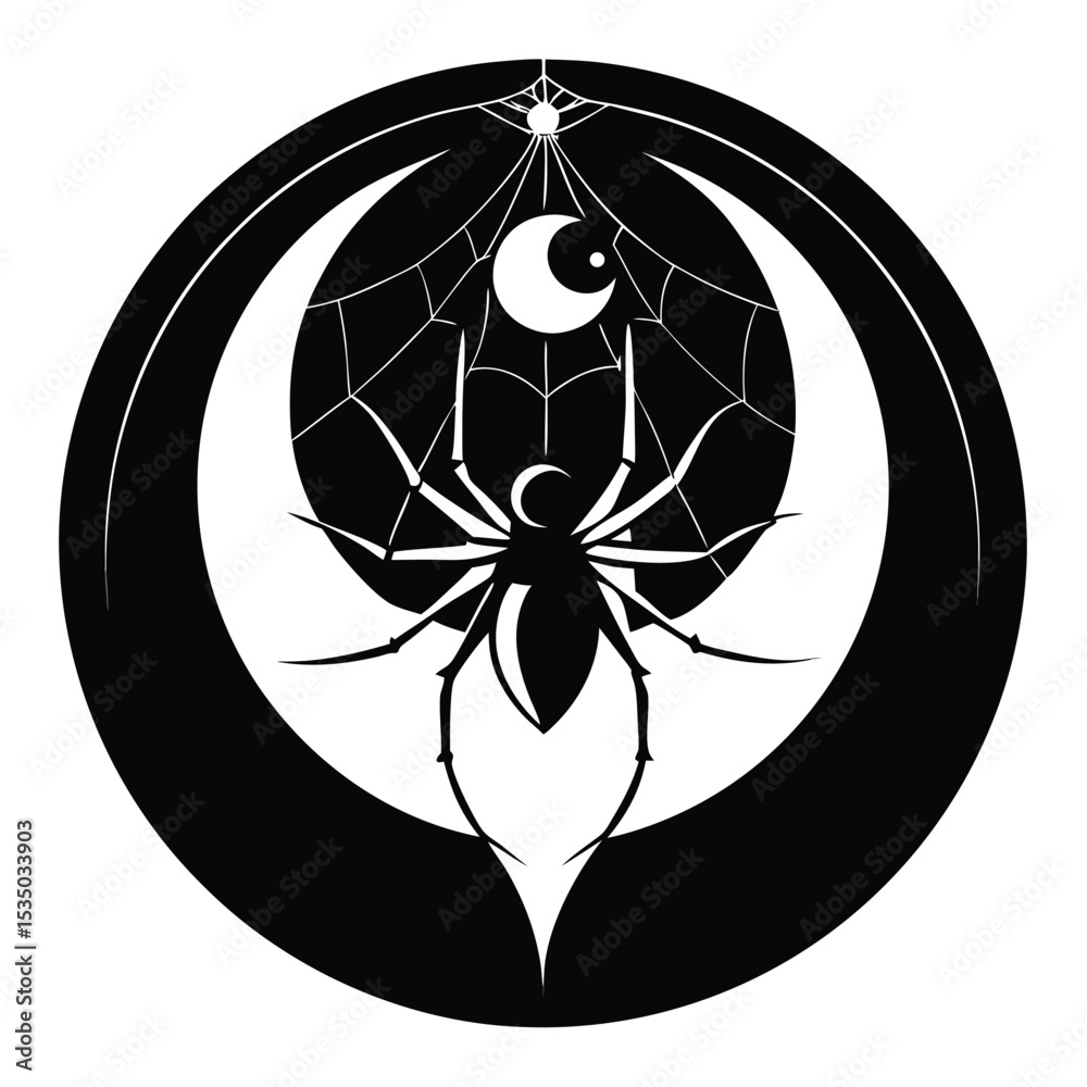 Fototapeta premium Digital Illustration of Four Distinct Spider Webs Detailed and Colorful