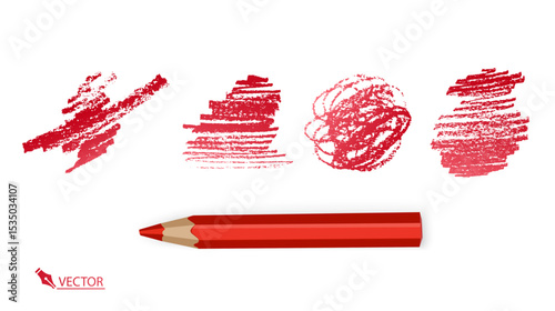 Colored pencils and pencil texture doodles Crayon pencil hand drawn gritty vector