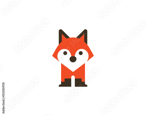 Colorful fox vector logo for professional use