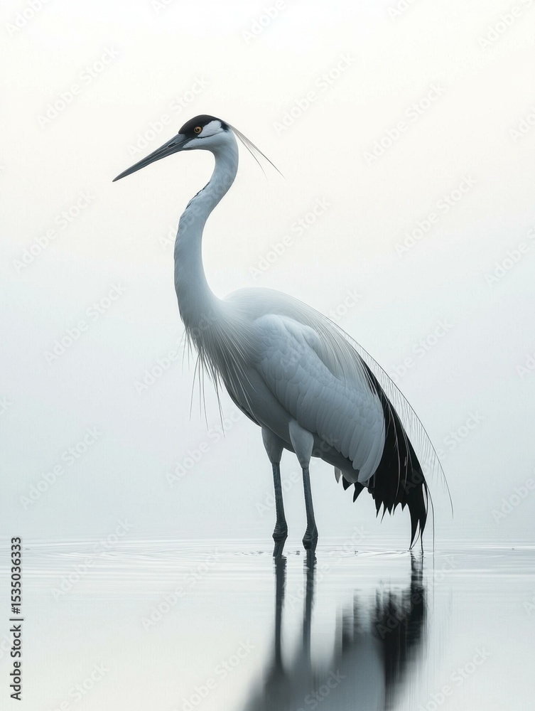 Naklejka premium Serene Bird on Water