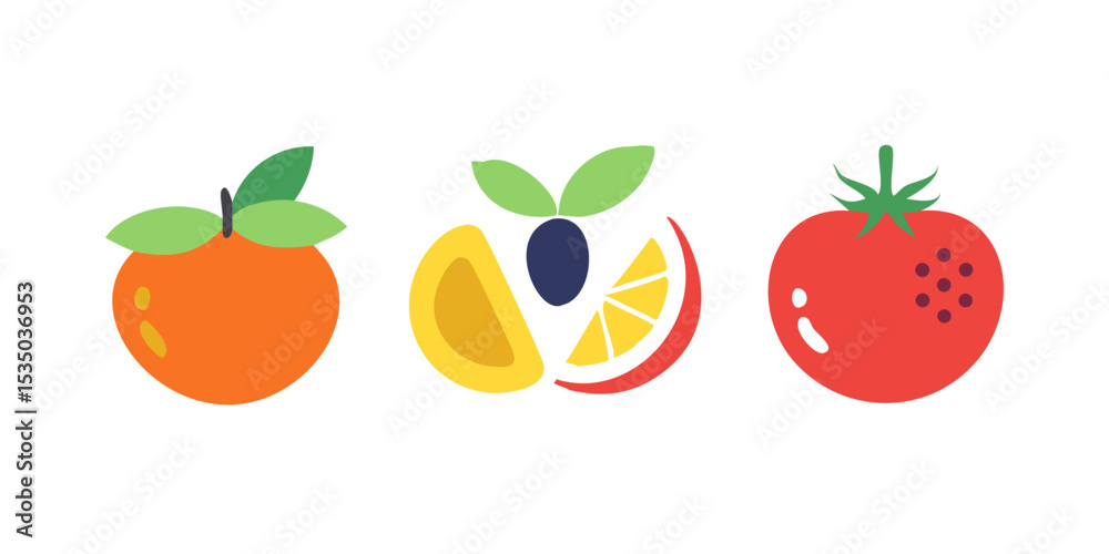 Naklejka premium vector illustration of a strawberry