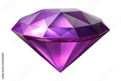 Shiny Purple Faceted Diamond 3 D Render purple diamond