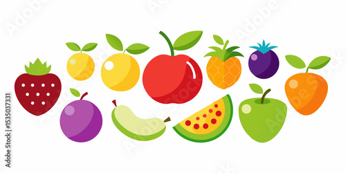 set of fruits and vegetables