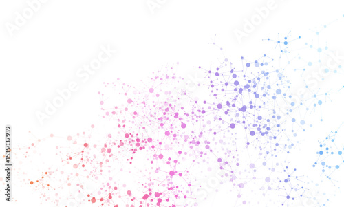 Molecules on gray background. Used for design healthcare, science and medicine background. DNA strand. Molecular structures