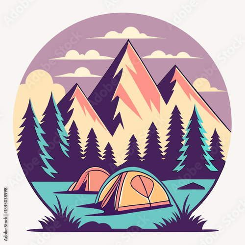camping in the mountains