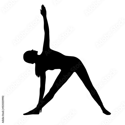 silhouette of a yoga woman