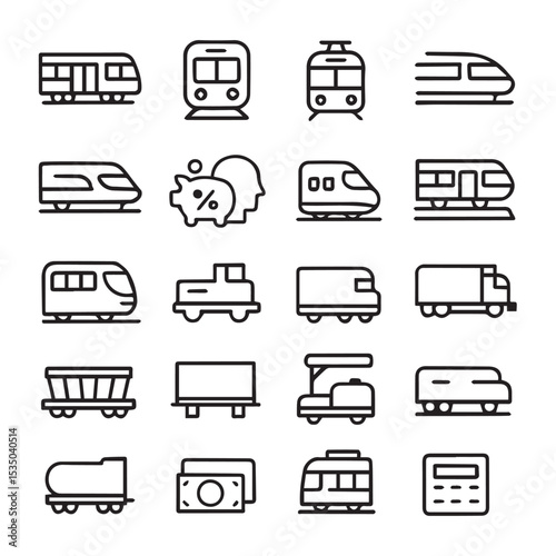 Cute Cartoon Train Icon Illustration for Children s Books