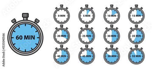 Minimal Stopwatch Timer Pack 0 to 60