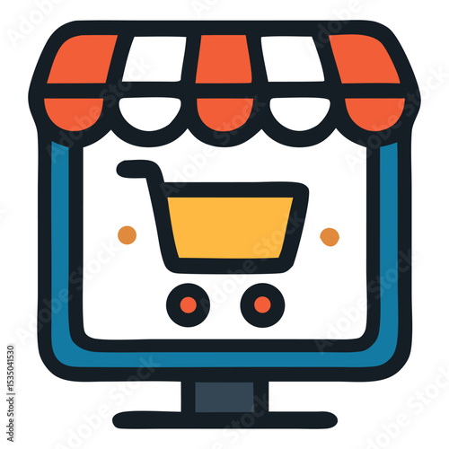 Secure Online Shopping Ecommerce Icon Pack Digital Business, Mobile App & Website UI Design